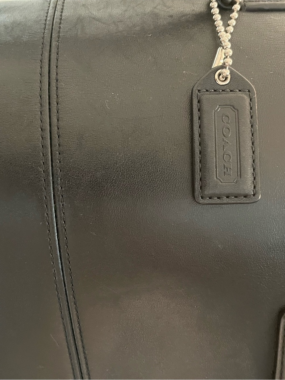 Vintage 2006 Coach Thompson 6455 Black Leather Executive Briefcase Messenger Bag - Picture 10 of 11